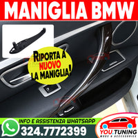 🟢Maniglia Interna NERA ANTERIORE DESTRA per BMW Serie 3 F30 F31 F34 F80 GT