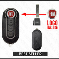GUSCIO CHIAVE x Fiat 500 500L Panda Punto Evo Bravo Stilo Tasti gomma con LOGO'