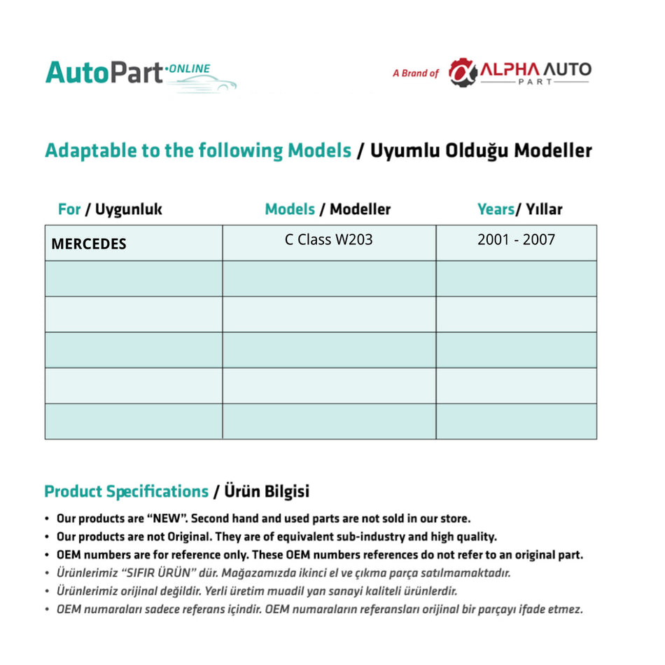 Kit riparazione attuatore aria condizionata W203 – vista 2