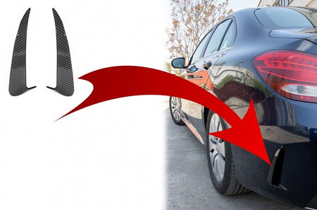 Alette laterali per paraurti posteriore Flics per Mercedes Classe C W205