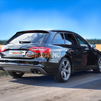 DIFFUSORE Silver LOOK S4 per AUDI A4 B8 2012-2015 con paraurti S-LINE Output 2+2