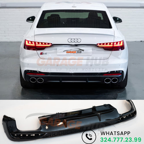 ✨DIFFUSORE  S4 Replica per AUDI A4 B9 S-LINE 2020-2022 POSTERIORE SOTTO PARAURTI