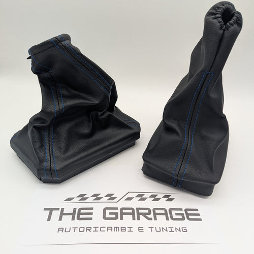 1 Ghetta Cuffia Cambio + 1 Guaina Leva Freno a mano "LINEA BLU" per Opel Corsa C