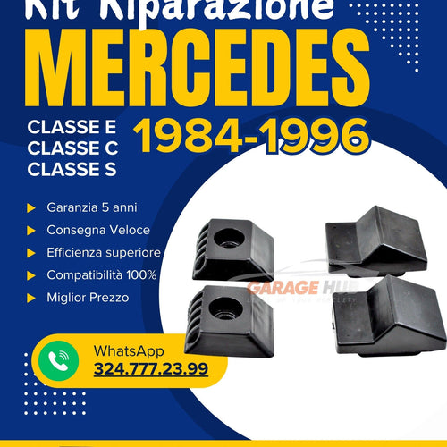 4 supporti tamponi cuscinetti cofano posteriore Mercedes Classe E S C, dal 1986