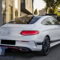 Decalcomanie laterali Adesivo in vinile nero opaco per MERCEDES Classe C C205 Co