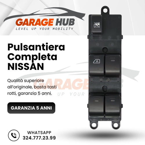 Pulsantiera alzacristalli lato guida per Nissan Navara Pathfinder Qashqai 07-13