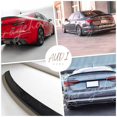Spoiler✨RS LOOK✨Posteriore per AUDI A4 B9 Facelift da 2019 Berlina Alettone Nero