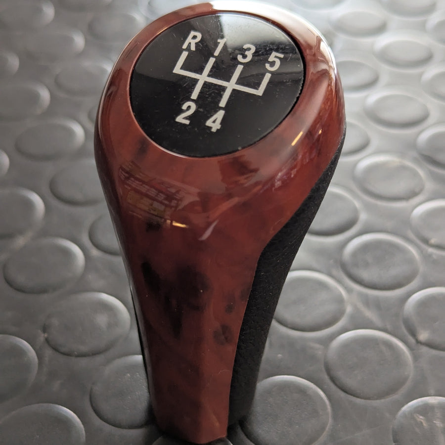 Pomello Leva Cambio 5 marce per BMW Serie 3 (1986-2006) Colore Radica ESCLUSIVO