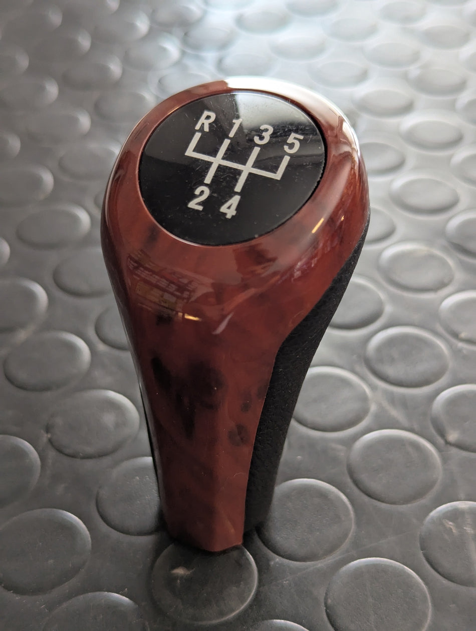 Pomello Leva Cambio 5 marce per BMW Serie 3 (1986-2006) Colore Radica ESCLUSIVO