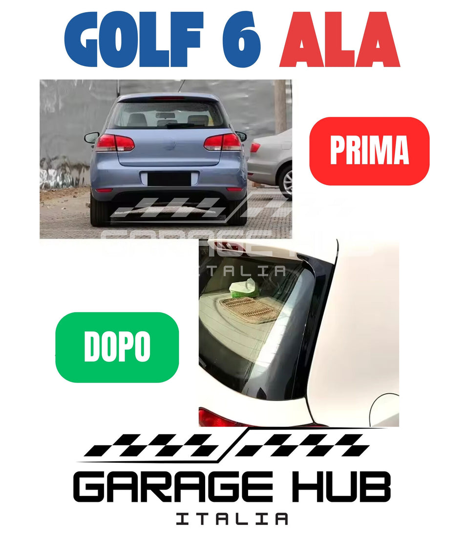 Spoiler Lunotto TUNING Per VW Golf 6✨GTI R GTD Posteriore Ala Laterale