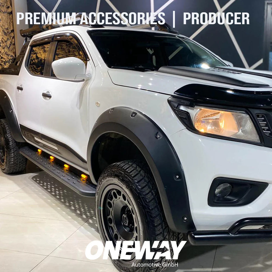 Parafanghi allargati compatibili con NISSAN Navara NP300 (D23) 2014-2017 con omo