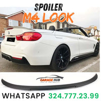 Spoiler Posteriore M4 Mod per BMW Serie 4 F33 Cabrio 2013-20 con base nero opaco