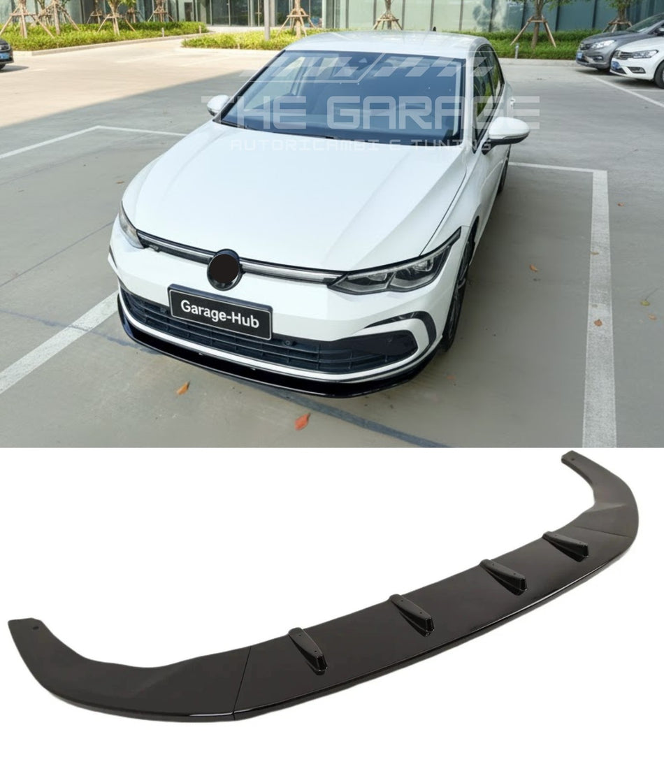 Lama Anteriore Tuning per VW GOLF 8, MK8 dal 2020 GTD, GTI, R LINE Nero Lucido