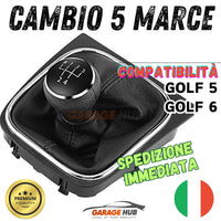 Manopola Leva 5 Marce Pomello Cambio per VW Golf 6 MK5 MK6 2005-2014 cuffia