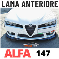 SPOILER LAMA SOTTO PARAURTI✨ALFA ROMEO 147 156 159✨FRONT LIP LUCIDO NERO ABS