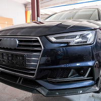 Lama Anteriore Splitter per Audi A4 B9 8W (2016-2018) SOLO S-LINE - CARBON