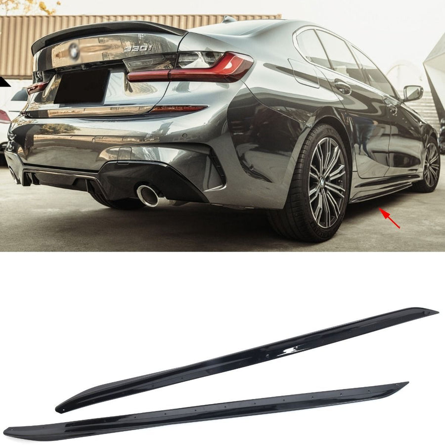 Minigonne Laterali Nero Lucido per BMW Serie 3 G20,G21 fino 2022 SOLO per MSPORT