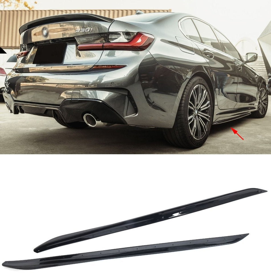 Minigonne Laterali Nero Lucido per BMW Serie 3 G20,G21 fino 2022 SOLO per MSPORT