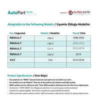 Leva Regolazione Sedile - Renault Clio 2345 per Fiat Uno
