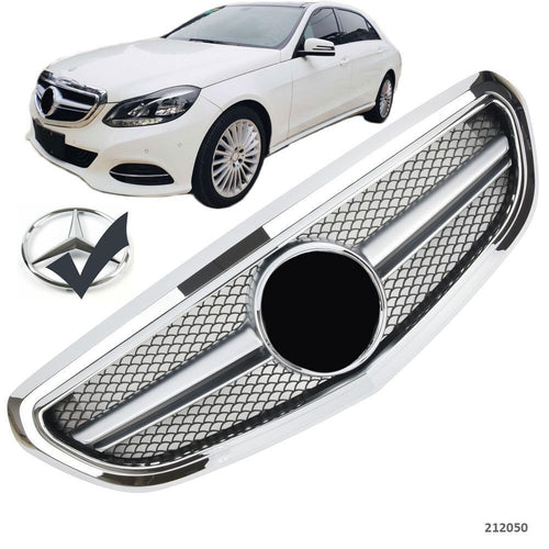 Griglia sportiva per Mercedes W212 S212 E DAL 2013 AVANTGARDE AMG LOOK CROMATO
