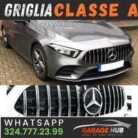 GRIGLIA PANAMERICANA per MERCEDES CLASSE A W177 2018-23 ANTERIORE SILVER AMG