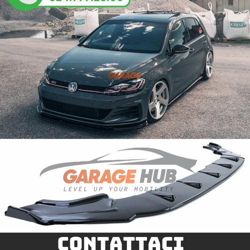LAMA ANTERIORE Sotto paraurti per VW GOLF 7 7.5 GTI, GTD,  R Nero Lucido