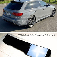 Spoiler Tetto RS4 Design per AUDI A4 B8 Avant *2008-2015* Alettone Nero Lucido
