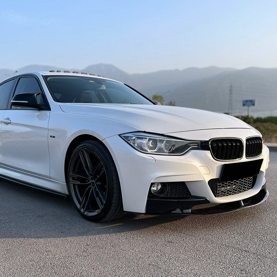 Splitter anteriore per BMW Serie 3 F30 M-Pack 2012-2019 con alette e omologazion