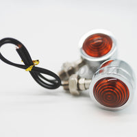 KIT Luci Tonde CROMATE Frecce per Moto Honda Suzuki Honda Yamaha Kawasaki