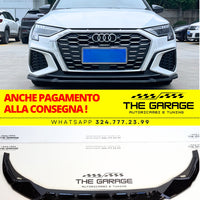 Lama Frontale specifica per Audi A3 8Y 2020-2024 (solo per S-LINE) Spoiler Nero