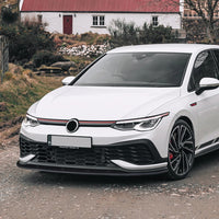 Lama Anteriore Tuning per VW GOLF 8, MK8 dal 2020 GTD, GTI, R LINE Nero Lucido