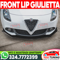 💎ALFA GIULIETTA💎 FRONT LIP SPOILER FRONTALE SOTTO PARAURTI LUCIDO NERO ABS