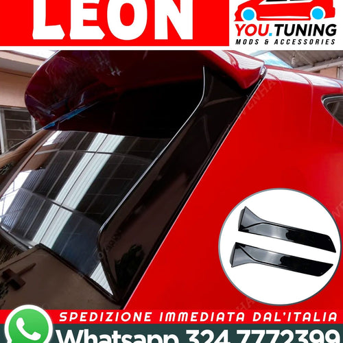 2 PEZZI SPOILER Posteriore Lunotto SPORTIVO per SEAT LEON 5F FR Mk3 MK3.5