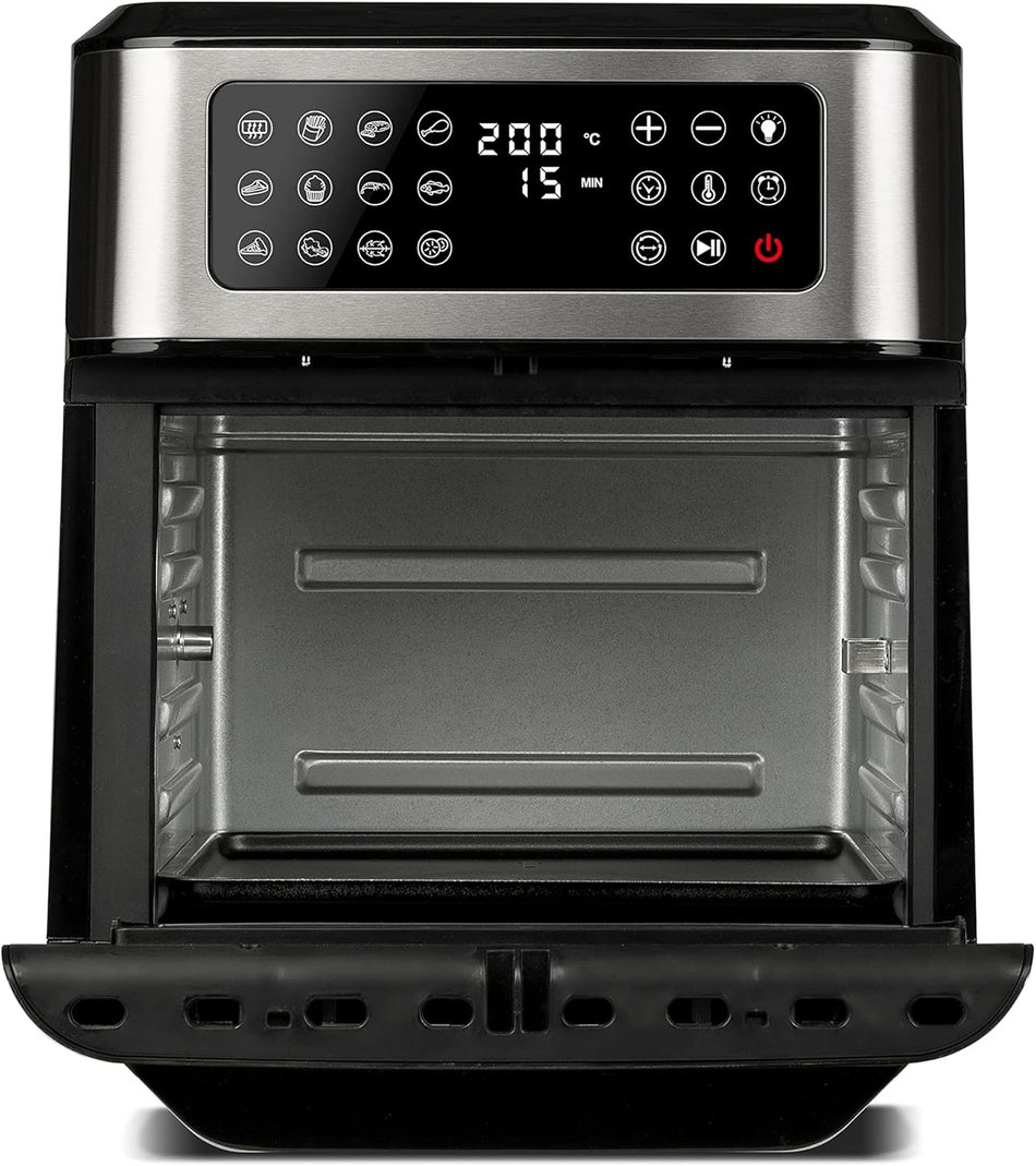 Girmi FG97 Friggitrice ad Aria 12 Litri e Forno Elettrico, Grigio Acciaio
