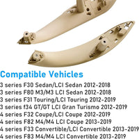 KIT 2 MANIGLIE Posteriori SINISTRA/DESTRA Beige BMW Serie 3 F30 F31 F34 M3 GT