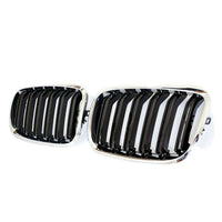 per X6 E71 2008-2014 Griglia Radiatore M Look Nero Cromato