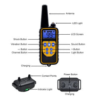 PER 1-2-3 CANI⭐COLLARE TELECOMANDO 800m ADDESTRAMENTO CANE SCOSSA,ELETTRICO LCD