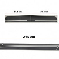 Decalcomanie laterali Adesivo in vinile nero opaco per Mercedes C238 Coupe W212