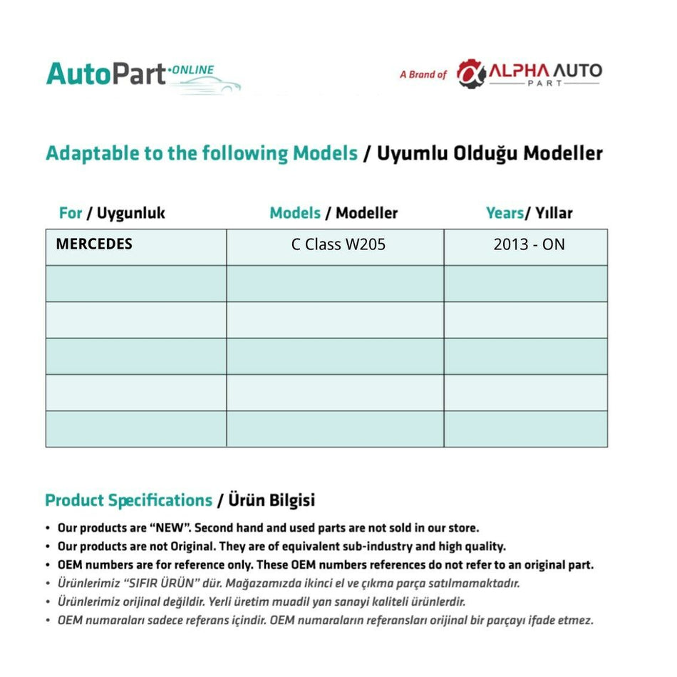 Kit Riparazione Tetto Apribile - Mercedes Classe C W205