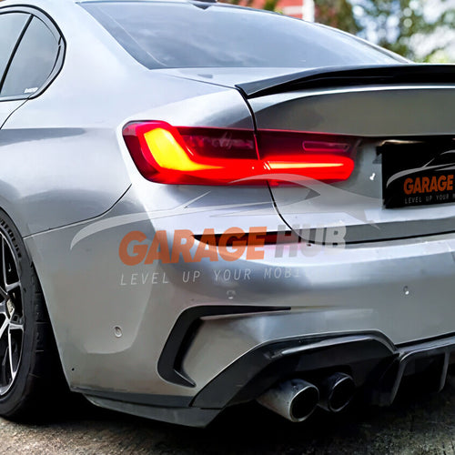 DIFFUSORE +2 TERMINALI INOX *Look M3* per BMW Serie 3 G20/G80M Performance