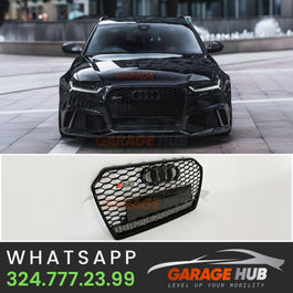 Griglia a nido d'ape TOTAL BLACK RS6 Quattro Design per Audi A6 4G C7 2014-2018