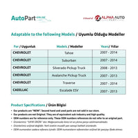 Ingranaggio specchio retrovisore Chevrolet Tahoe Suburban Traverse