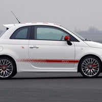 Decalcomanie laterali Adesivo in vinile rosso per Fiat 500 (2007+)