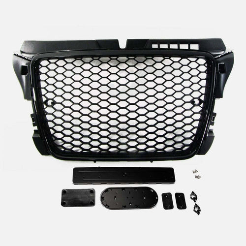 per AUDI A3 8P 8PA 2008-2012 Griglia RS3 Nero a Nido D'ape PDC