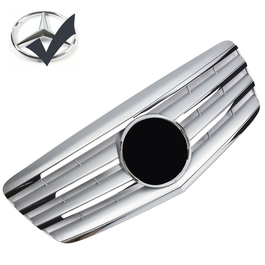 Griglia sportiva griglia per Mercedes W211 S211 E 2006-2009 cromo argento AMG...