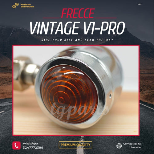 KIT Luci Tonde CROMATE Frecce per Moto Honda Suzuki Honda Yamaha Kawasaki