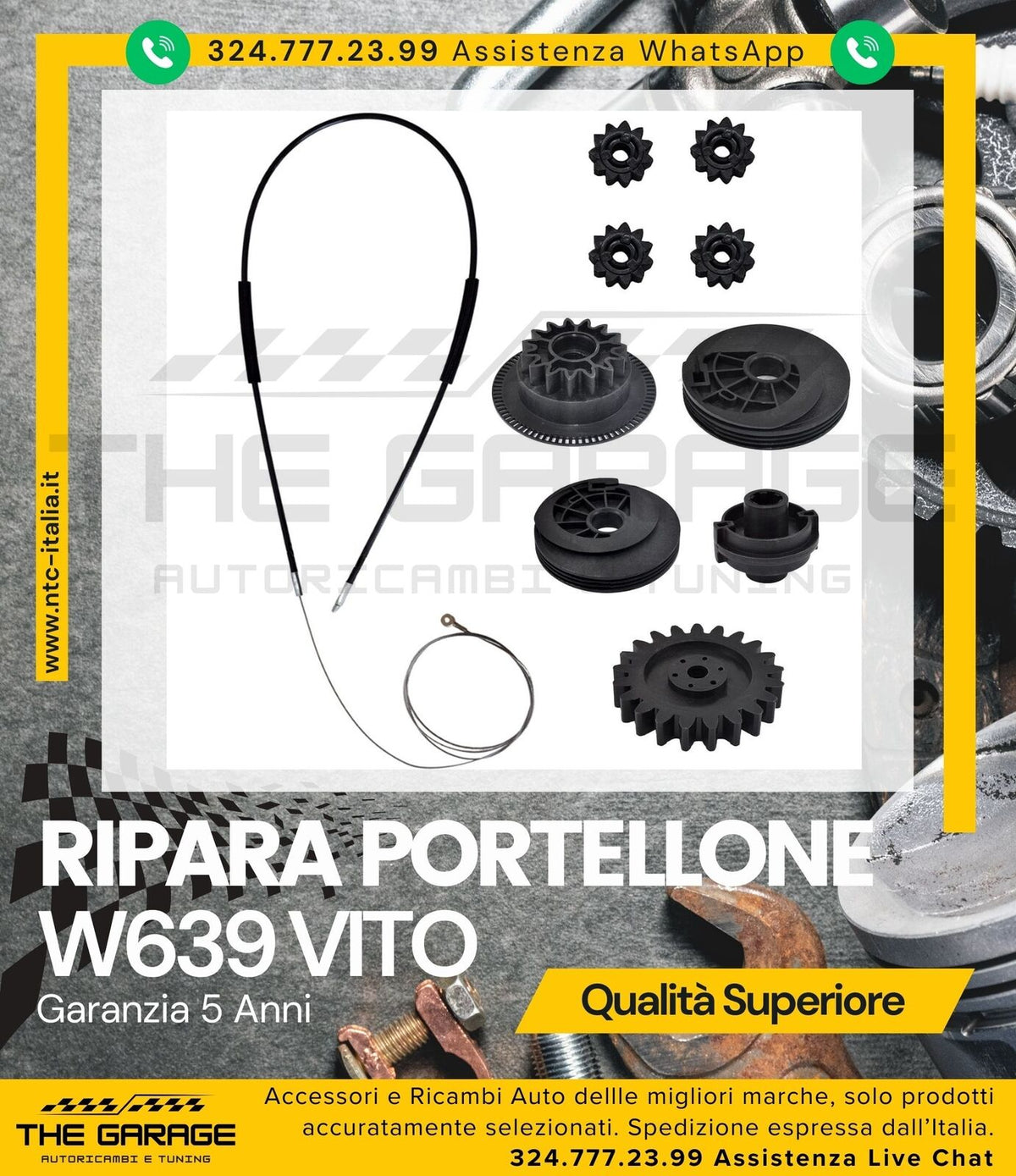 Kit Riparazione Porta Scorrevole Destra Laterale per Mercedes Viano Vito W639 – vista 2