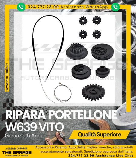 Kit Riparazione Porta Scorrevole Destra Laterale per Mercedes Viano Vito W639 – vista 2