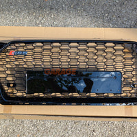 Griglia QUATTRO Nero Lucido RS5 LOOK Nido d'ape per --> Audi A5 B9 2016-2019