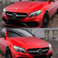 Mercedes C W205 S205 14-18 C63  Griglia Look AMG - C63 con supporto Camera 360°